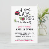 Ladybug Babydusche Einladung (Stehend Vorderseite)