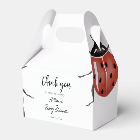 Ladybug Babydusche Geschenkschachtel (Vorderseite)