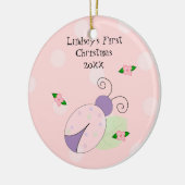 Ladybug Baby's First Christmas Keramik Ornament (Links)
