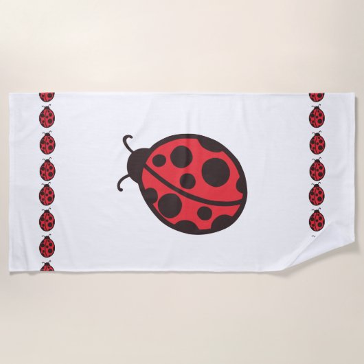 Ladybug Bath Beach Handtuch (Vorderseite)
