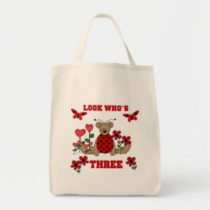 Ladybug Bear 3. Geburtstags-Shirts Tragetasche