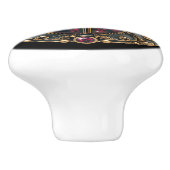 Ladybug Beautiful Art Deco Gold Perlen Rubine Keramikknauf (Seitenansicht)