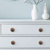 Ladybug Beautiful Art Deco Gold Perlen Rubine Keramikknauf