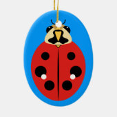 Ladybug Beetle Red Keramikornament (Hinten)