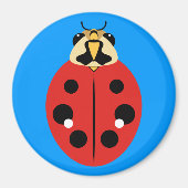 Ladybug Beetle Red Magnet (Vorne)