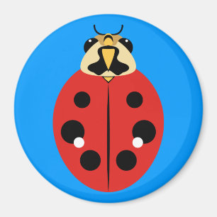 Ladybug Beetle Red Magnet