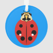 Ladybug Beetle Red Ornament (Rückseite)