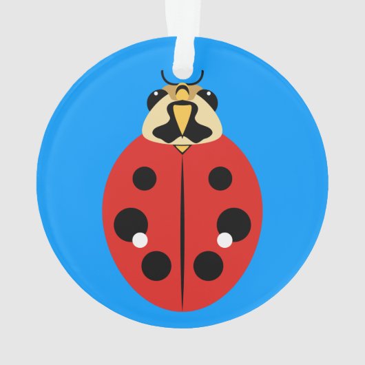 Ladybug Beetle Red Ornament (Rückseite)