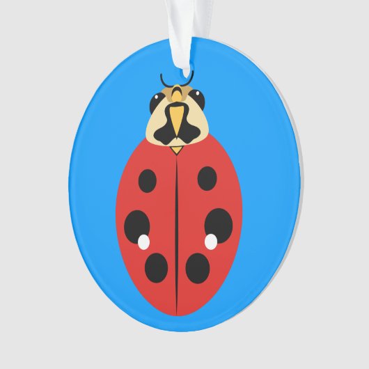 Ladybug Beetle Red Ornament (Vorderseite)