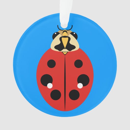 Ladybug Beetle Red Ornament (Vorderseite)