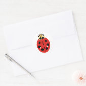 Ladybug Beetle Red Runder Aufkleber (Umschlag)