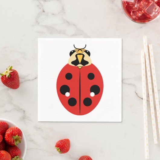 Ladybug Beetle Red Serviette (Beispiel)
