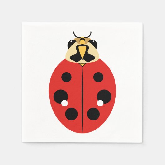 Ladybug Beetle Red Serviette (Vorderseite)