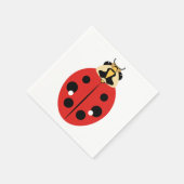 Ladybug Beetle Red Serviette (Ecke)