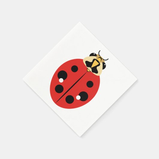 Ladybug Beetle Red Serviette (Ecke)