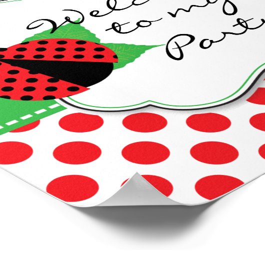 Ladybug Begrüßungszeichen Poster (Ecke)