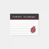 Ladybug-Beitrag der Lehrerin - Anmerkungen Post-it Klebezettel (Vorderseite)