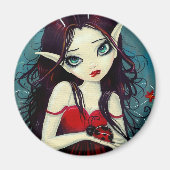 Ladybug Big-Eye Fairy Art Magnet (Vorne)