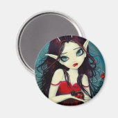 Ladybug Big-Eye Fairy Art Magnet (Vorderseite/Rückseite)
