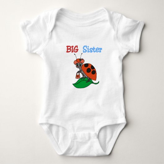 Ladybug Big Sister Baby Strampler (Vorderseite)