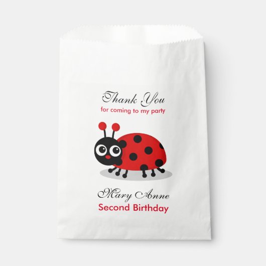 Ladybug Birthday Baby Dusche Party Geschenktütchen (Vorderseite)