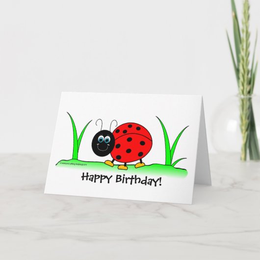 Ladybug Birthday Card Karte (Vorderseite)