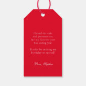 Ladybug Birthday Danke Geschenkanhänger (Rückseite)