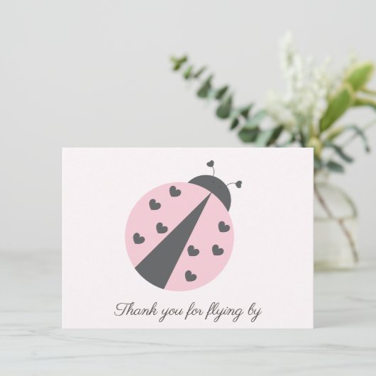 Ladybug Birthday Dankeschön Karte (Stehend Vorderseite)