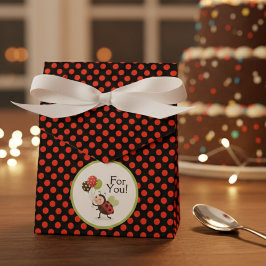 Ladybug Birthday Favor Box - Polka Dot Geschenkschachtel