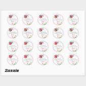 Ladybug Birthday Favor Sticker (Blatt)