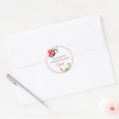 Ladybug Birthday Favor Sticker (Umschlag)