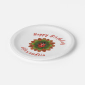 Ladybug Birthday Pappteller (Schrägansicht)