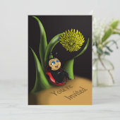 Ladybug Birthday Party Einladung (Stehend Vorderseite)