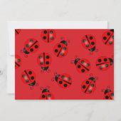 Ladybug Birthday Party Einladung (Rückseite)