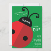 Ladybug Birthday Party Einladung (Vorderseite)