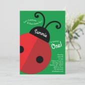 Ladybug Birthday Party Einladung (Stehend Vorderseite)
