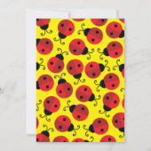 Ladybug Birthday Party Einladung (Rückseite)