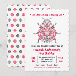 Ladybug Birthday Party ・ Elegant & Niedlich Einladung