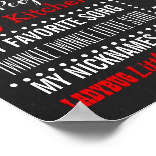 Ladybug Birthday Party-Tafelschild Poster (Ecke)