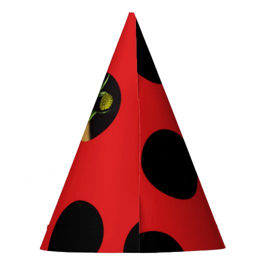 Ladybug Birthday Partyhütchen (Rückseite)