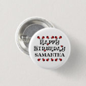 Ladybug Birthday Personalisiert Button (Vorne & Hinten)