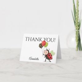 Ladybug Birthday Thank You Card Dankeskarte