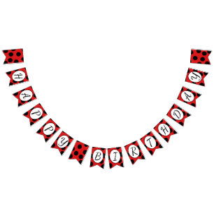 Ladybug Birthday Wimpelkette