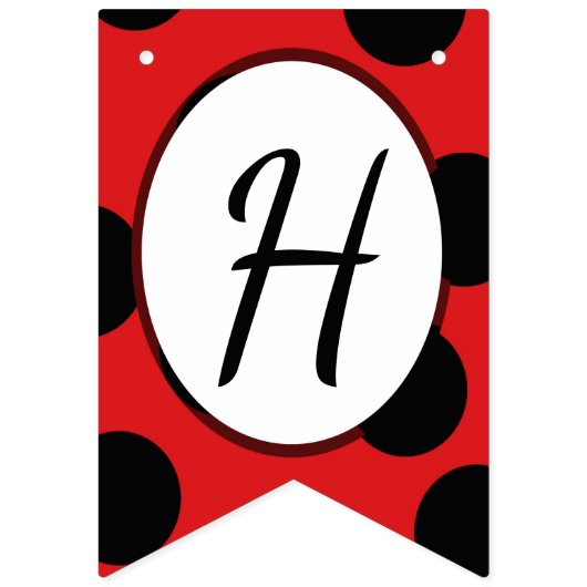 Ladybug Birthday Wimpelkette (Zweite Fahne)