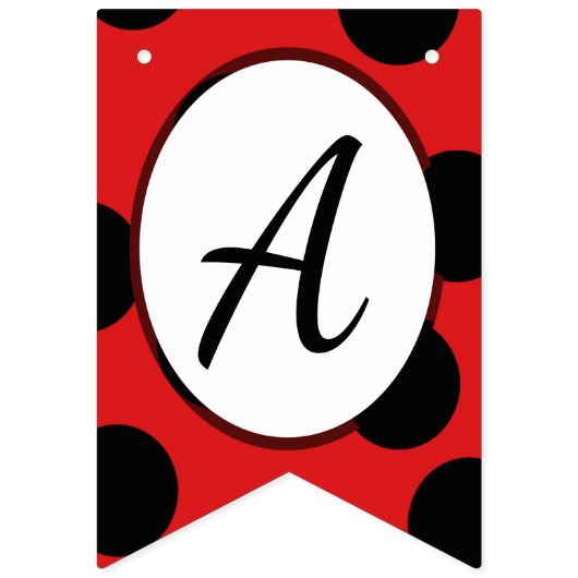 Ladybug Birthday Wimpelkette (Dritte Fahne)