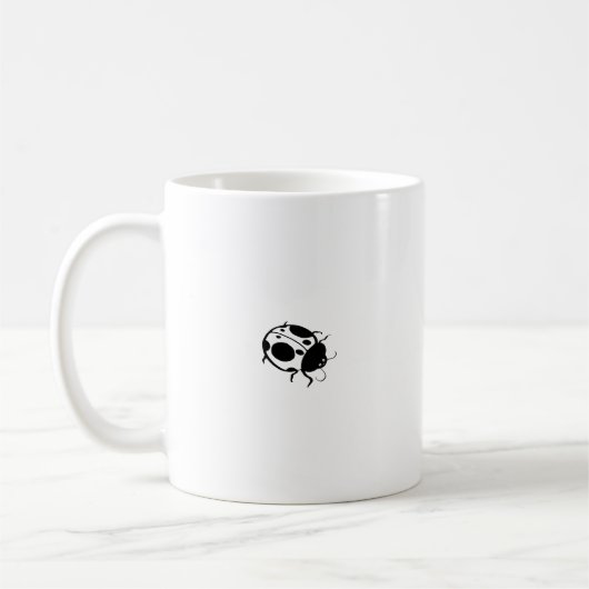 Ladybug Black and White Mini lächelnd - Kaffeetasse (Links)