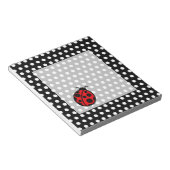 Ladybug Black Polka Dot Notepad Notizblock (angewinkelt)
