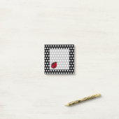 Ladybug Black Polka Dot Post It Notes Post-it Klebezettel (Auf Schreibtisch)