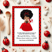 Ladybug Black Princess Fairy Tale Birthday Party Einladung