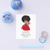 Ladybug Black Princess Fairy Tale Birthday Party Flyer (Einzeln)